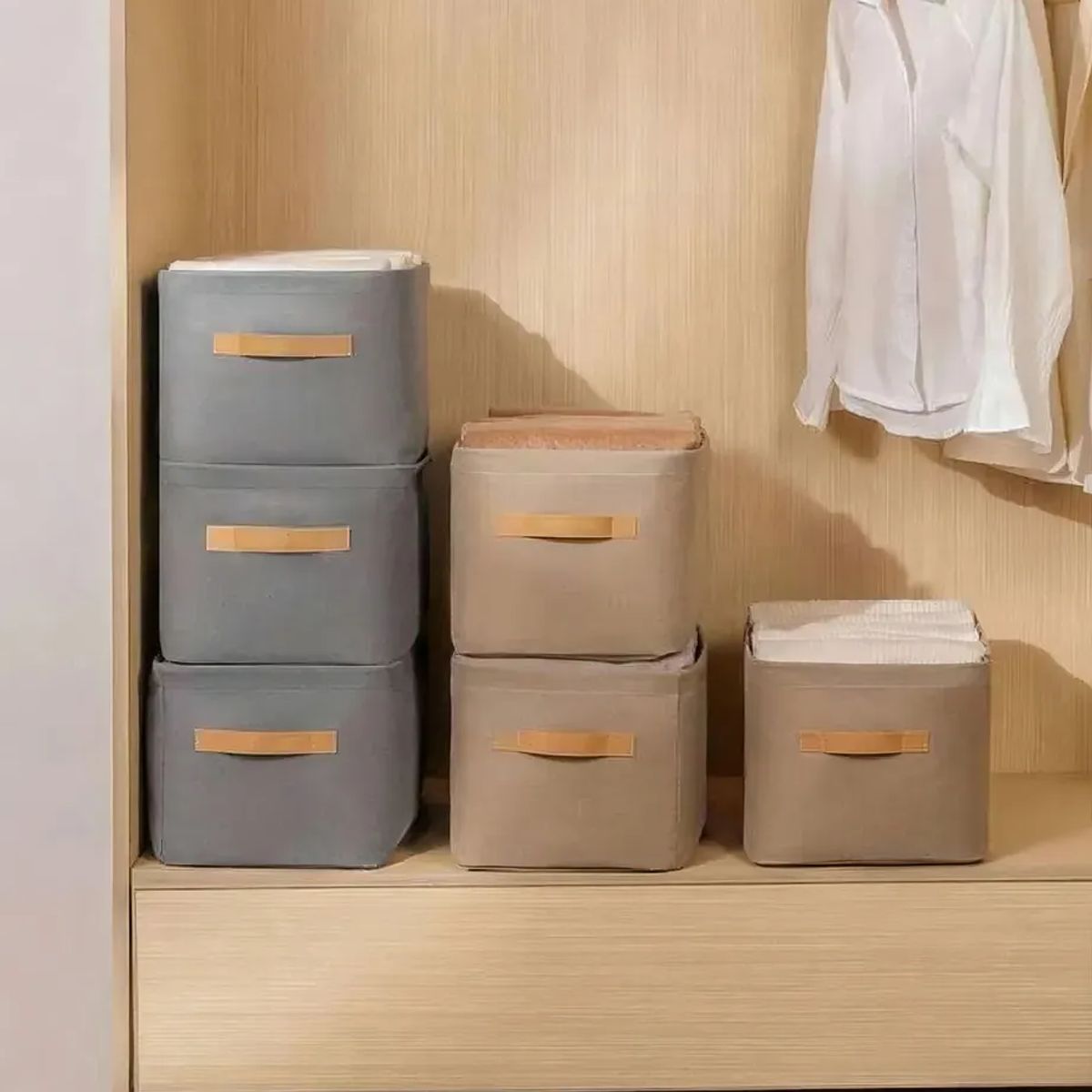 GENERICO - Bolsas Organizador Ropa Caja Plegable Asa Almacenamiento- Te Hará La Vida Más Fácil