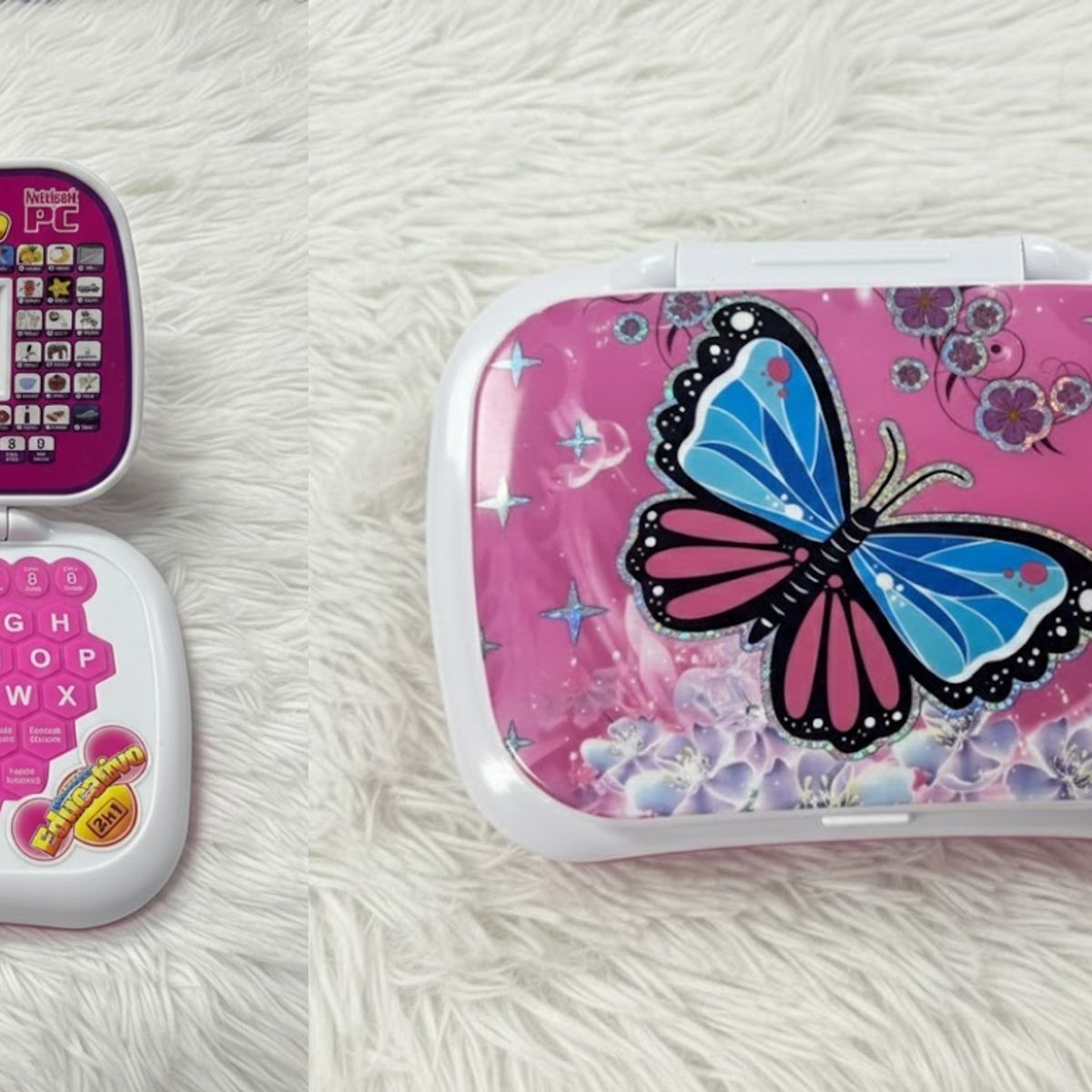 GENERICO - COMPUTADORA DE NIÑA MARIPOSA DIDACTICO INGLES ESPAÑOL WYM