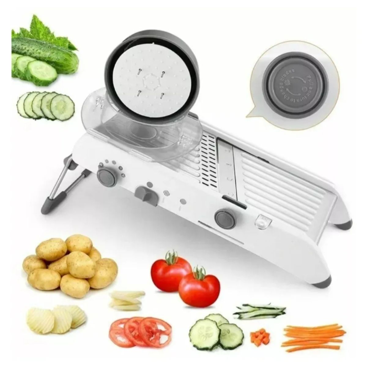 GENERICO - Mandolina 18 Cortes Alimentos Vegetales