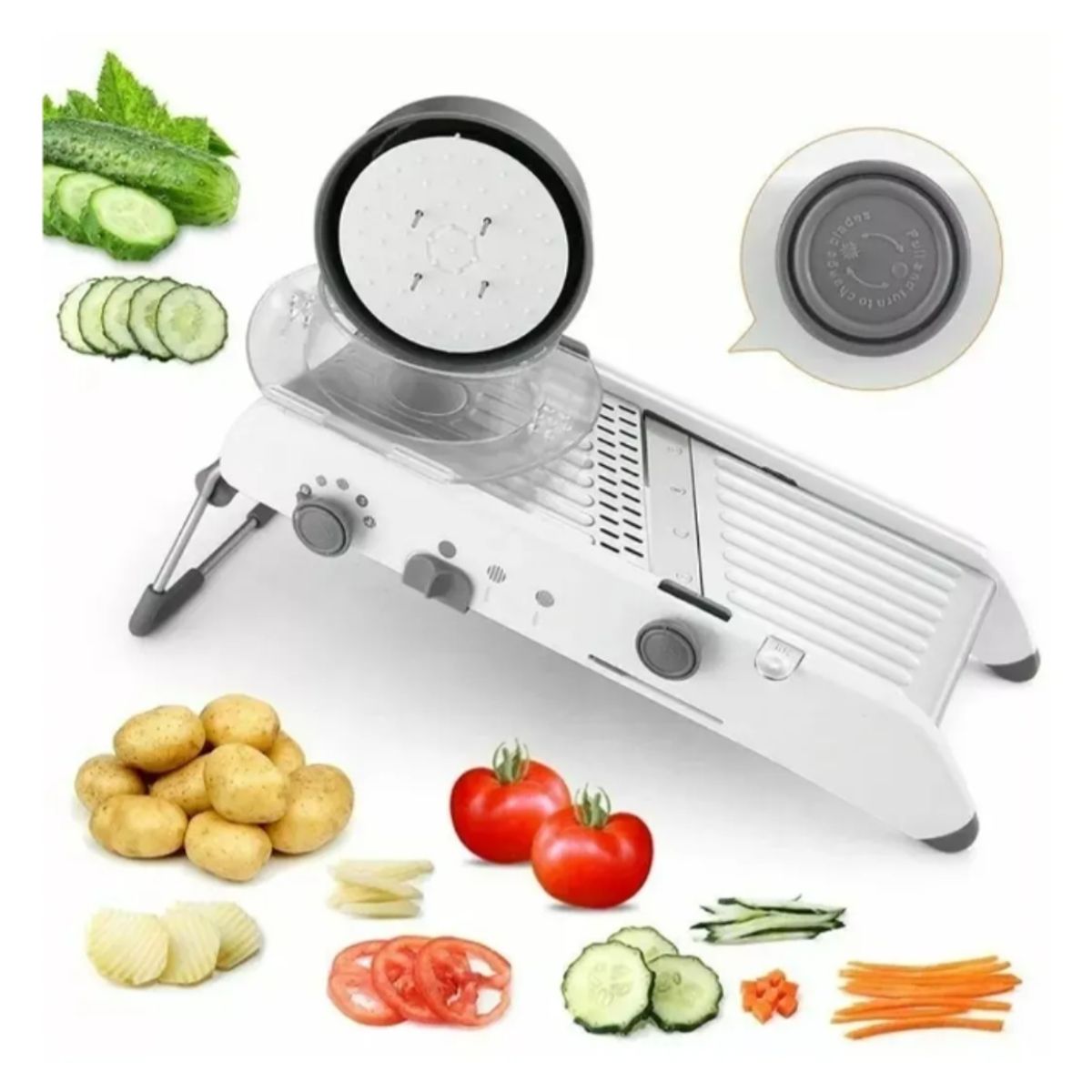 GENERICO - Mandolina 18 Cortes Alimentos Vegetales