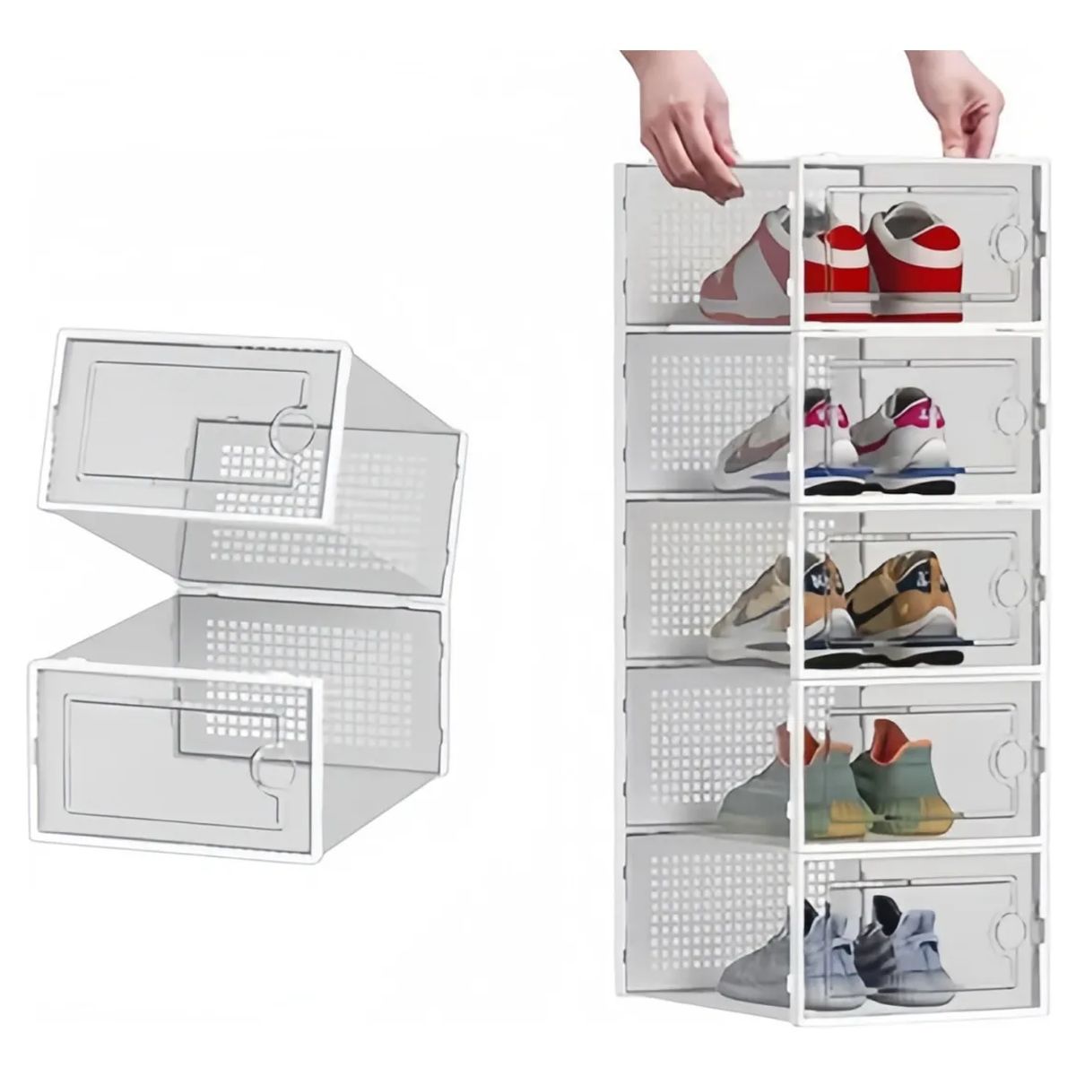GENERICO - 4 Piezas Zapateras Organizadoras De Zapatos Apliables