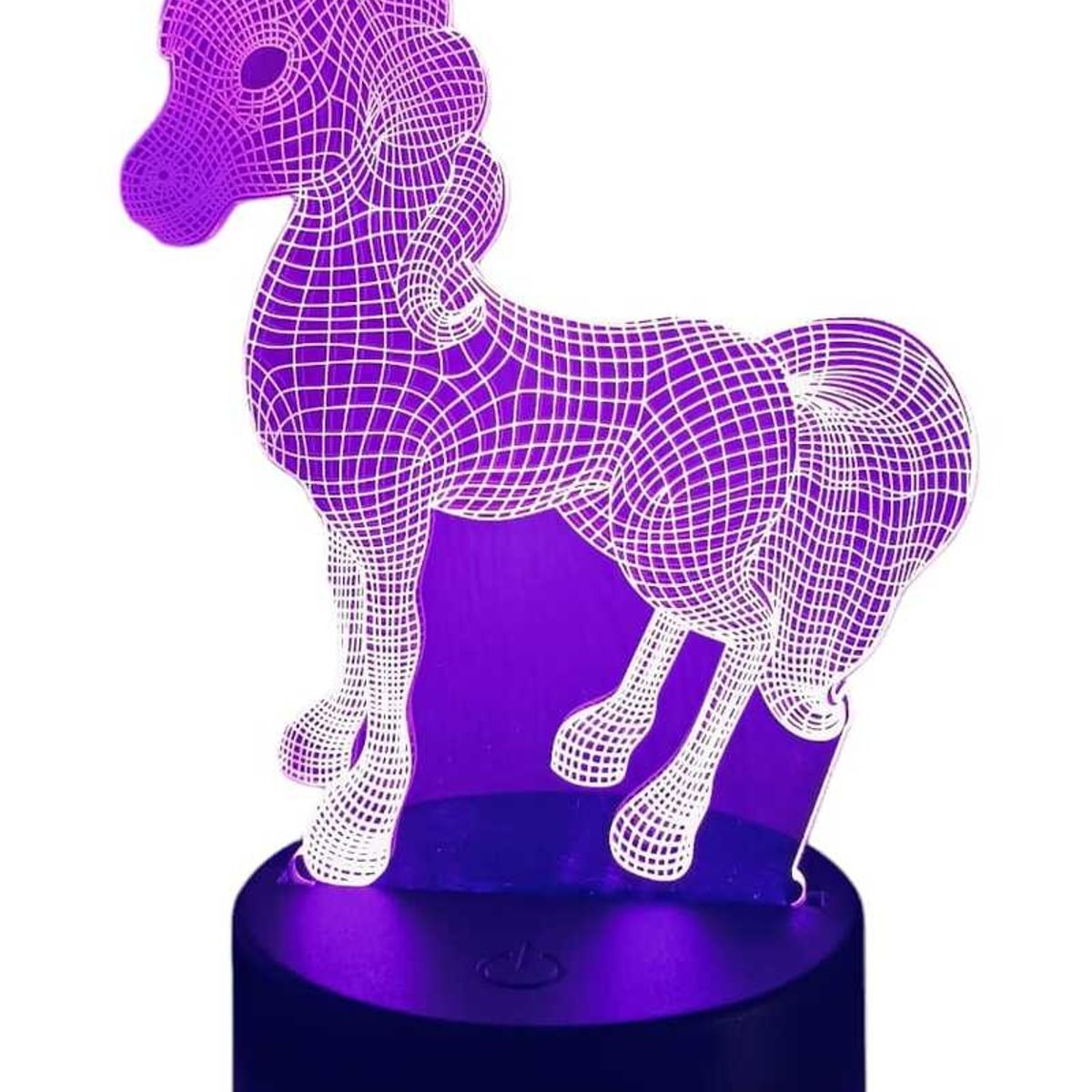 GENERICO - Lampara ilusión 3D Unicornio Magico De 7 Colores
