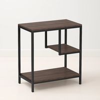 Mesa Auxiliar de 3 Niveles con Estantes Abiertos