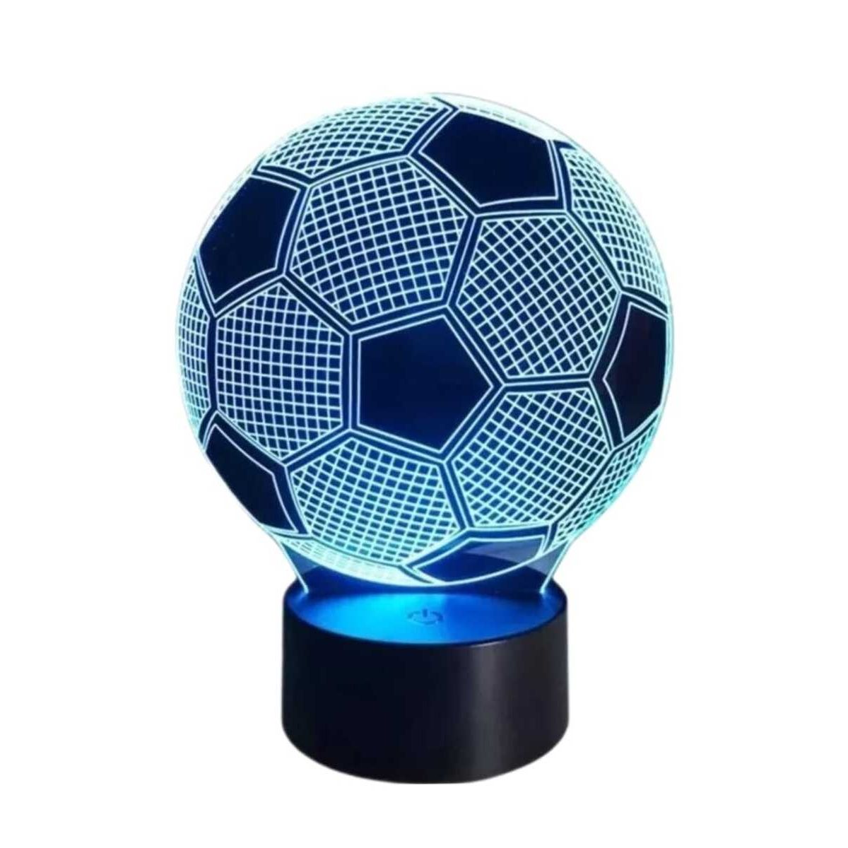 GENERICO - Lampara led Ilusión 3D Pelota de futbol De 7 Colores