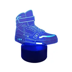 GENERICO - Lampara ilusión 3D Zapatillas LV De 7 Colores
