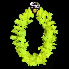 GENERICO - COLLAR FLOR FLUOR AMARILLO X6 UNI