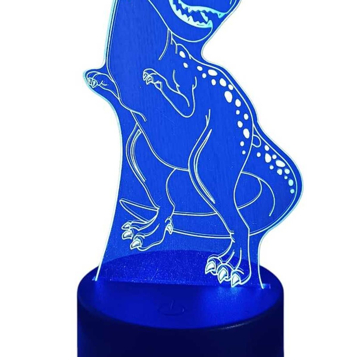 GENERICO - Lampara ilusión 3D Dinosaurio Feliz De 7 Colores