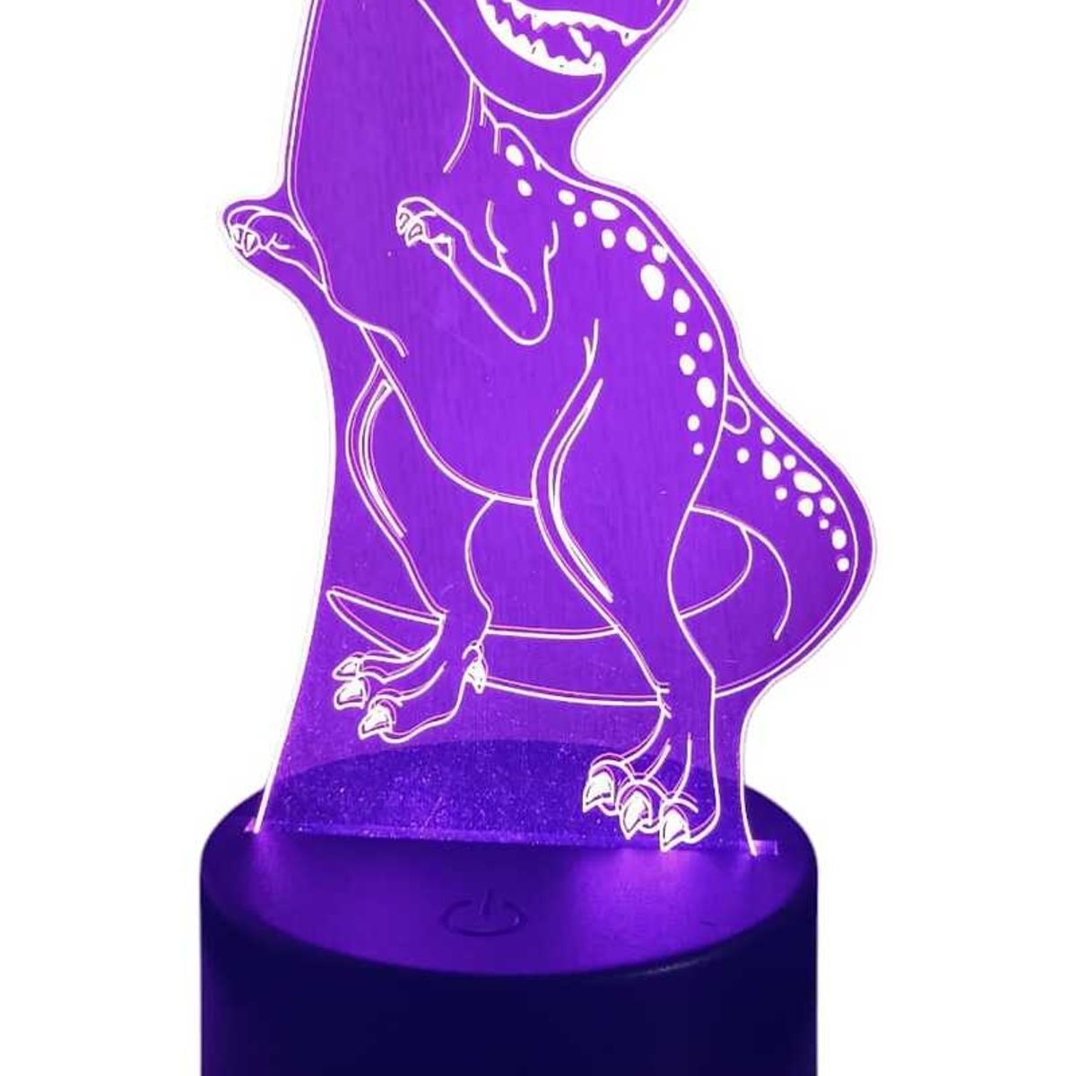 GENERICO - Lampara ilusión 3D Dinosaurio Feliz De 7 Colores