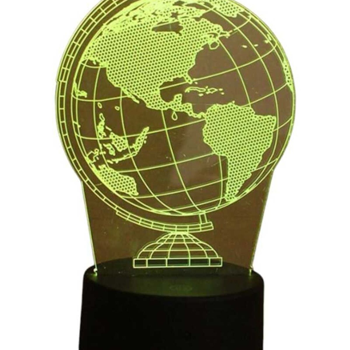 GENERICO - Lampara ilusión 3D Globo Terraqueo De 7 Colores