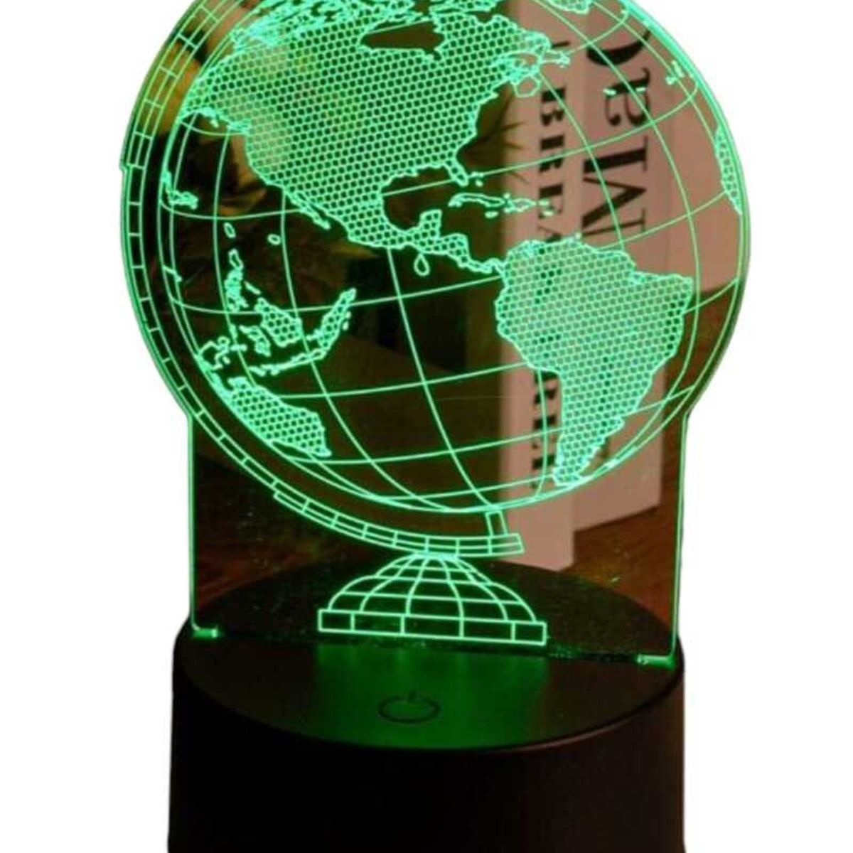 GENERICO - Lampara ilusión 3D Globo Terraqueo De 7 Colores
