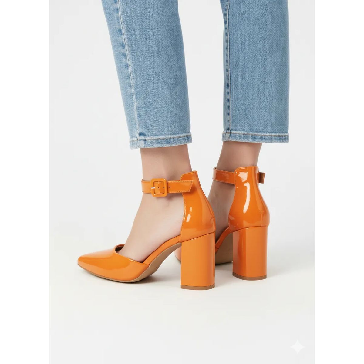 BOVINITA - Zapato De Tacón Mujer Charol Mostaza Punta Fina Stiletto