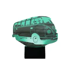 GENERICO - Lampara ilusión 3D Combi De 7 Colores