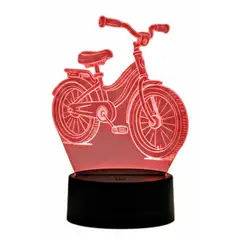 GENERICO - Lampara ilusión 3D Bici De 7 Colores