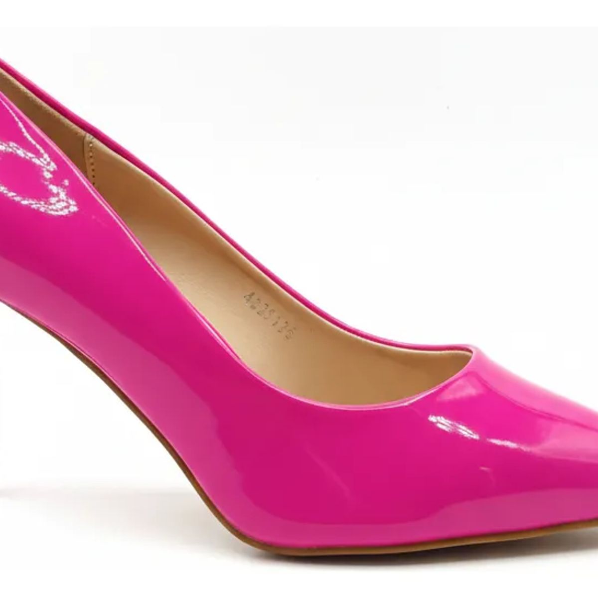 BOVINITA - Stiletto Fucsia Plataforma Charol Tacon Medio Punta Fina