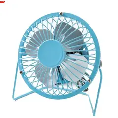GENERICO - Mini Ventilador Mesa - Escritorio Portatil Carga Con Usb color CELESTE