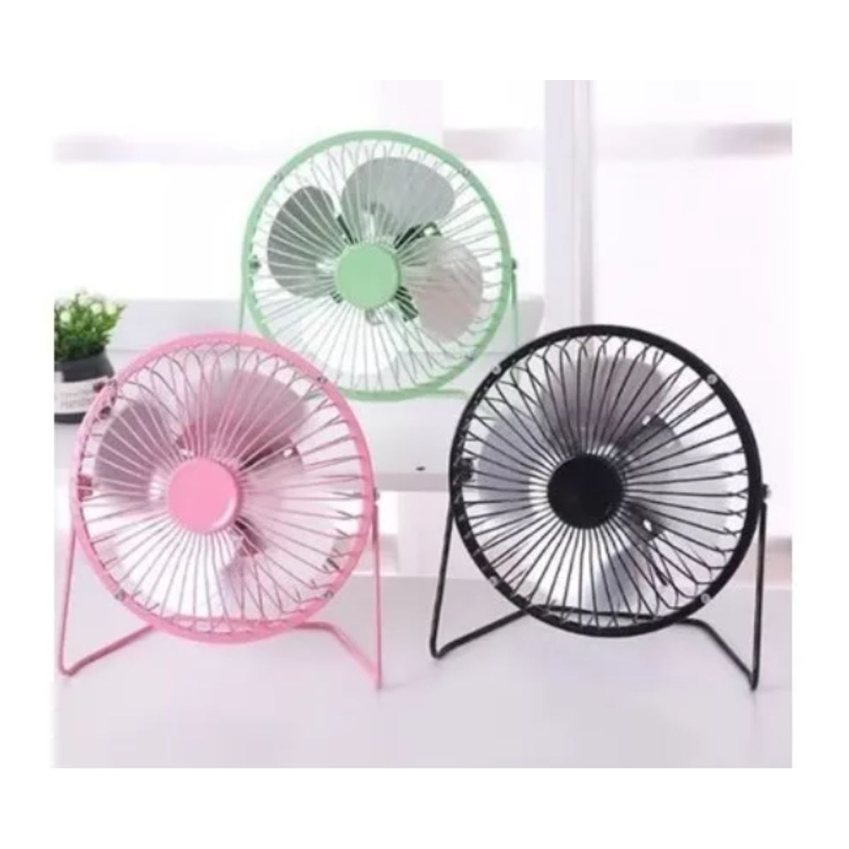 GENERICO - Mini Ventilador Mesa - Escritorio Portatil Carga Con Usb color VERDE