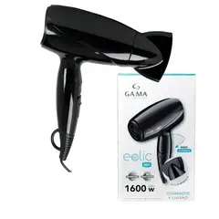 GAMA - Secador De Pelo Mini Eolic Ion Ceramic Plegable 1600w Negro