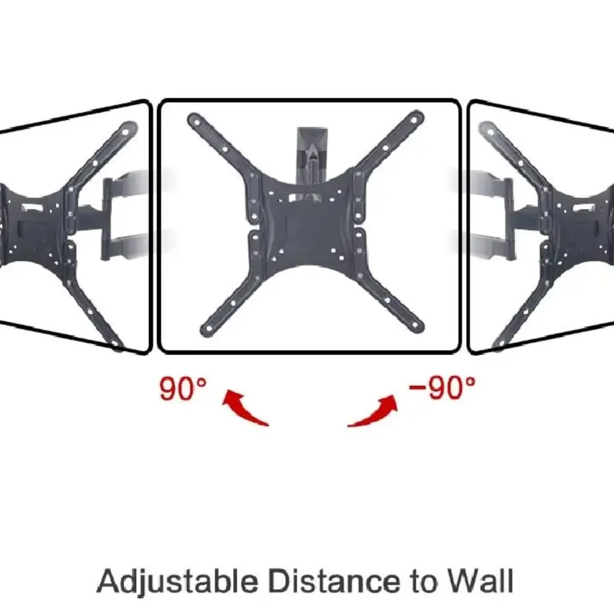 GENERICO - Base Soporte Tv Pared 3 Brazos Ajustable 32 A 60 Pulgadas Premium