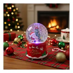 EKOL TACTICA MILITAR - Esfera Bola Navidad Y Nevado Papa Noel Regalo Navidad 2025