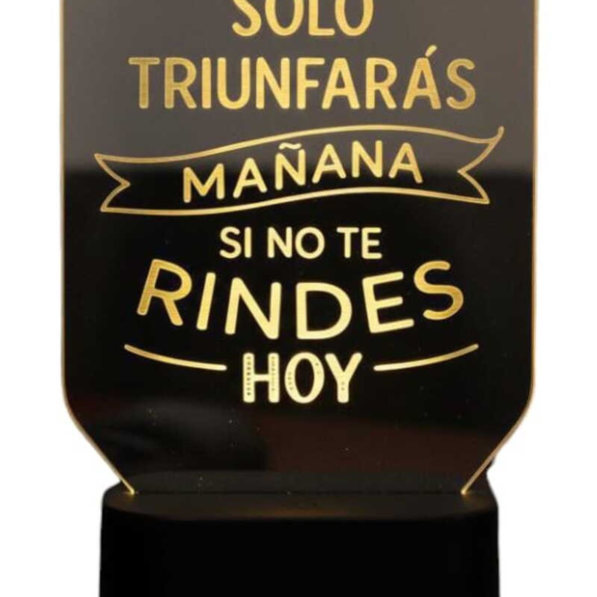GENERICO - Lampara touch 3D Frase Solo triunfaras... De 7 Colores