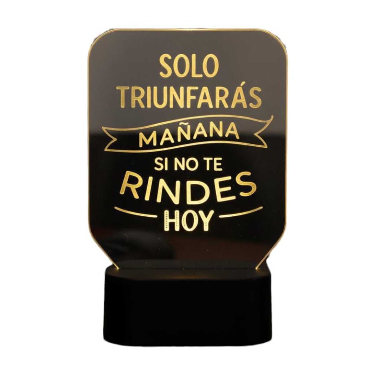 GENERICO - Lampara touch 3D Frase Solo triunfaras... De 7 Colores