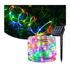 GENERICO - Manguera Tubo Led Solar Tubo Flexible 10 Metros Multicolor