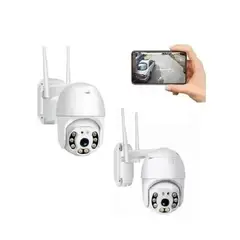 GENERICO - Pack x2 Cámara Ip Movimiento Infrarrojo 360 Wifi Full Hd Exterior