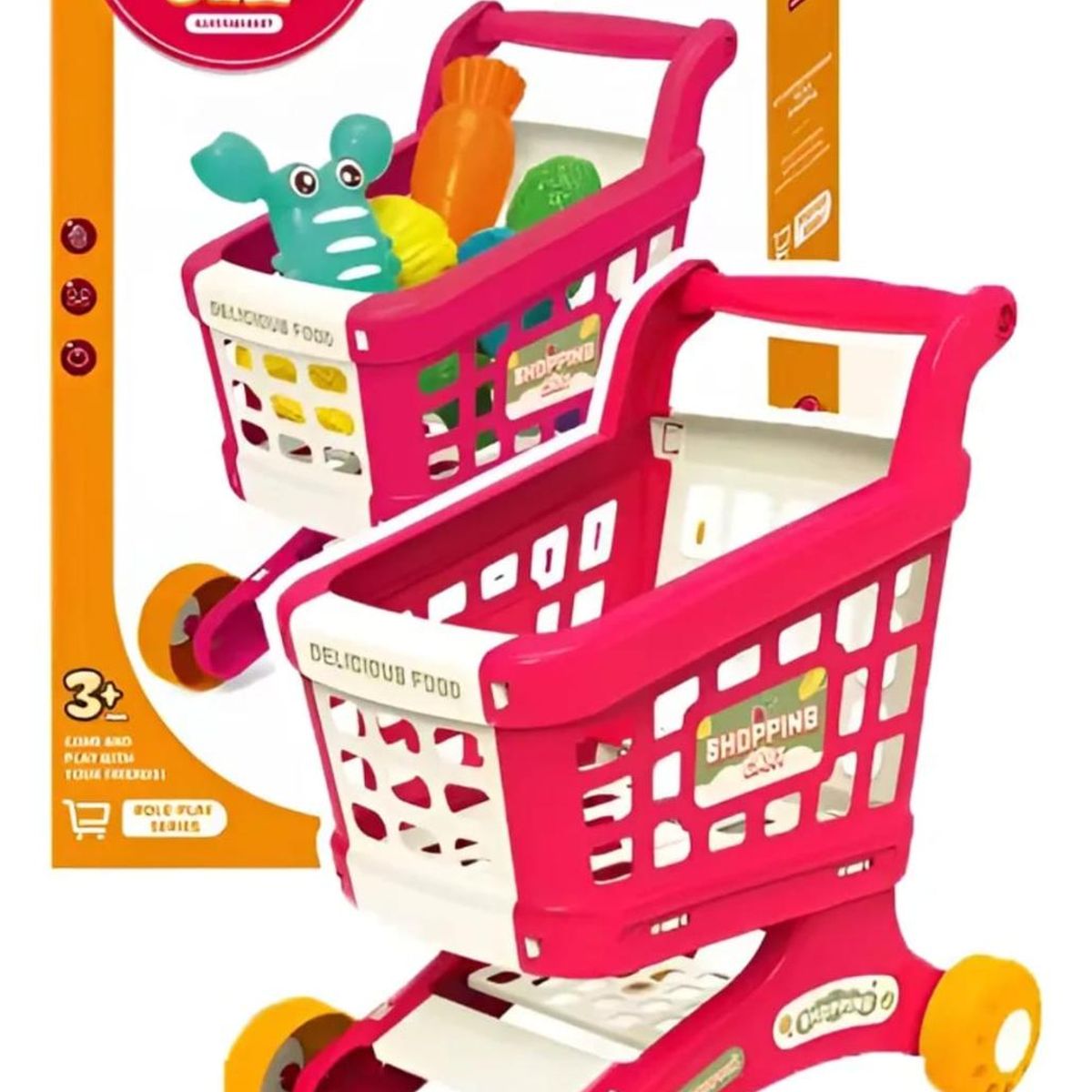 GENERICO - Carrito De Supermercado Infantil Con AlimentosDe Juguetes