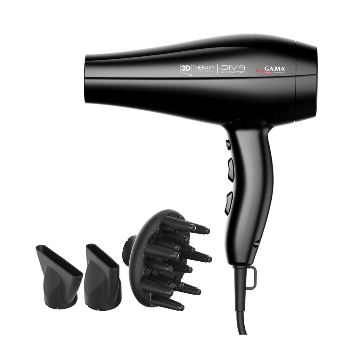 GAMA - Secador De Pelo Gama Diva 3D Therapy Ceramic Tecnología Ion Plus 2300W