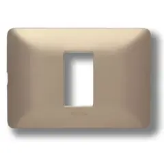 BTICINO - Placa 1 Puesto Aluminio Champagne Matix