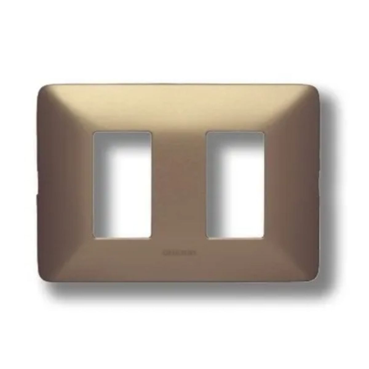 BTICINO - Placa 2 Puestos Bticino Aluminio Titanio Matix