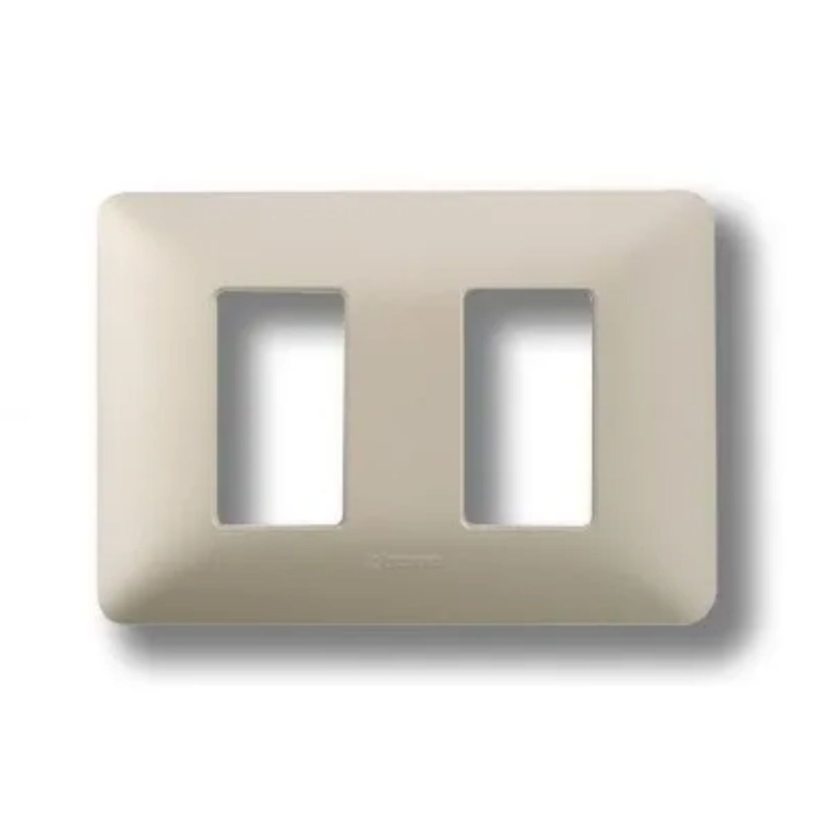 BTICINO - Placa 2 Puestos Bticino Metalizado Titanio Claro Matix