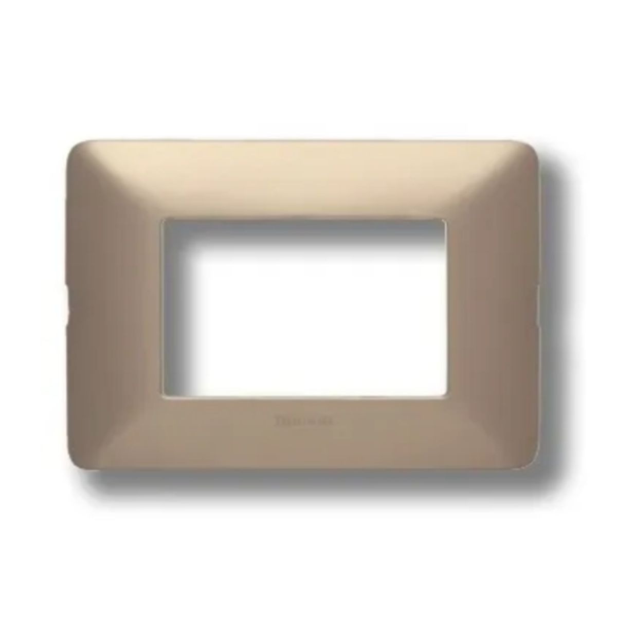 BTICINO - Placa 3 Puestos Bticino Aluminio Champagne Matix