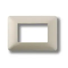 BTICINO - Placa 3 Puestos Metalizado Titanio Claro Matix