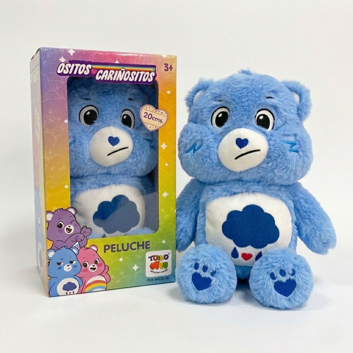 CARINOSITOS - Peluche Gruñosito Azul 25 Cm en Caja - Ositos Cariñositos
