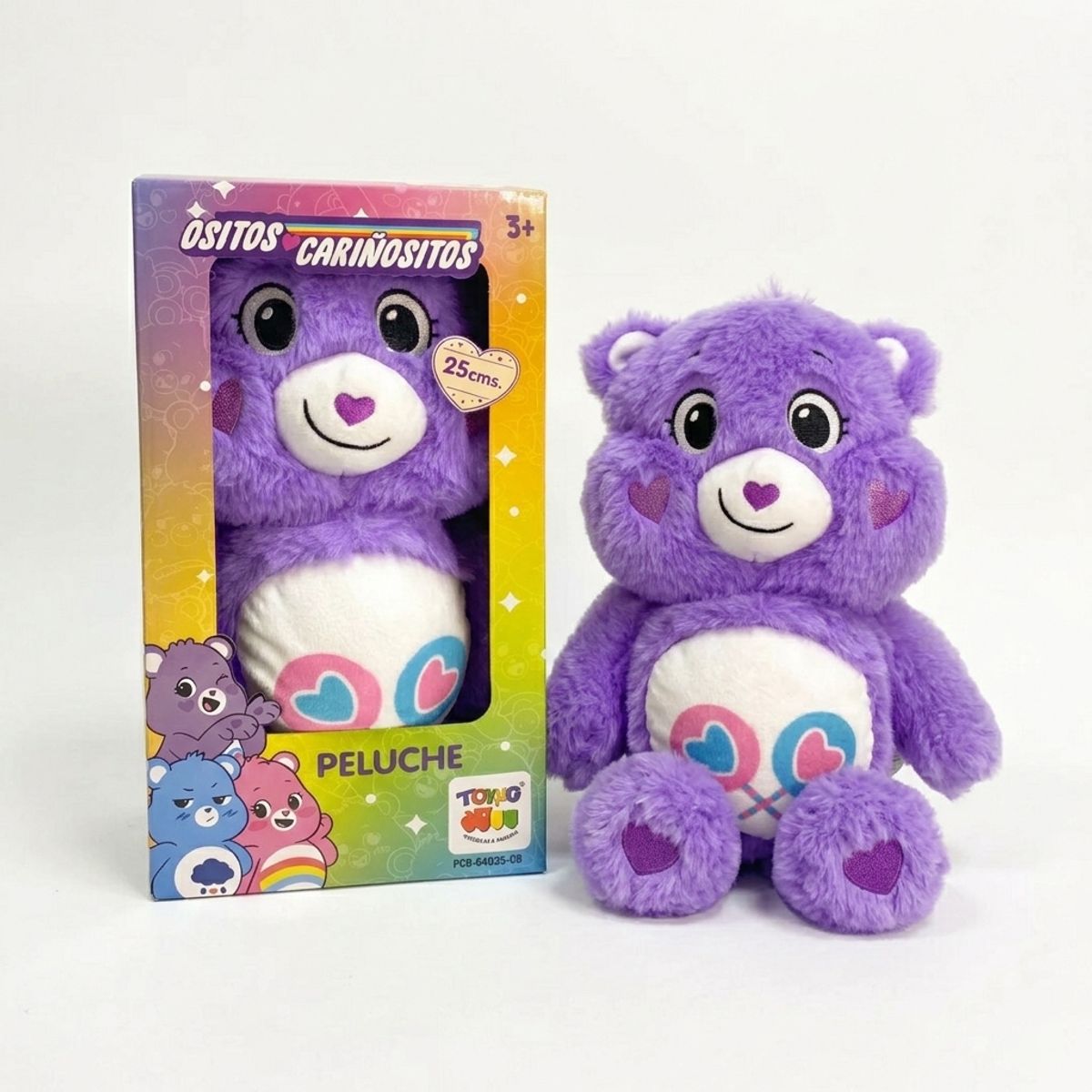 CARINOSITOS - Peluche Generosita Morado 25 Cm en Caja - Ositos Cariñositos