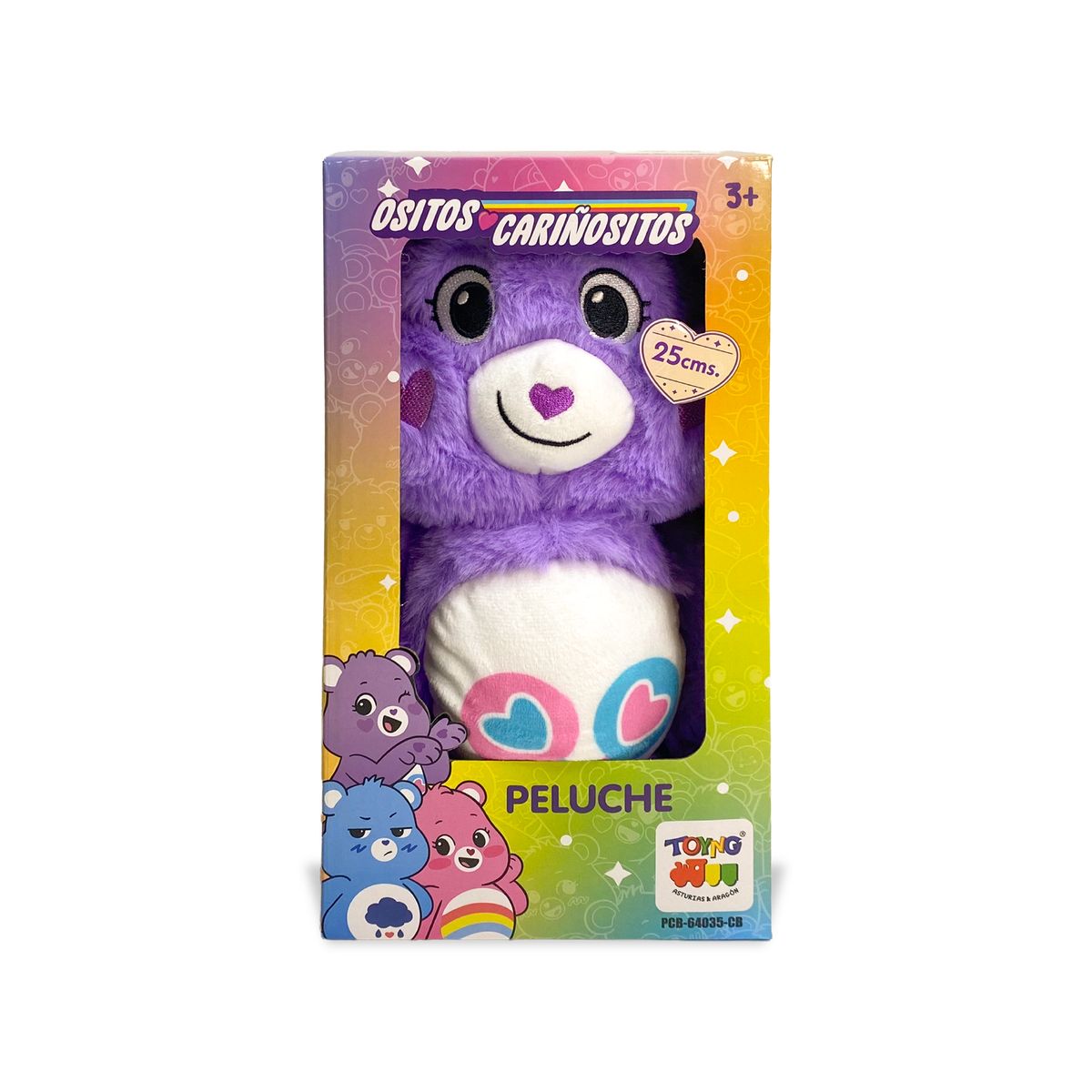 CARINOSITOS - Peluche Generosita Morado 25 Cm en Caja - Ositos Cariñositos
