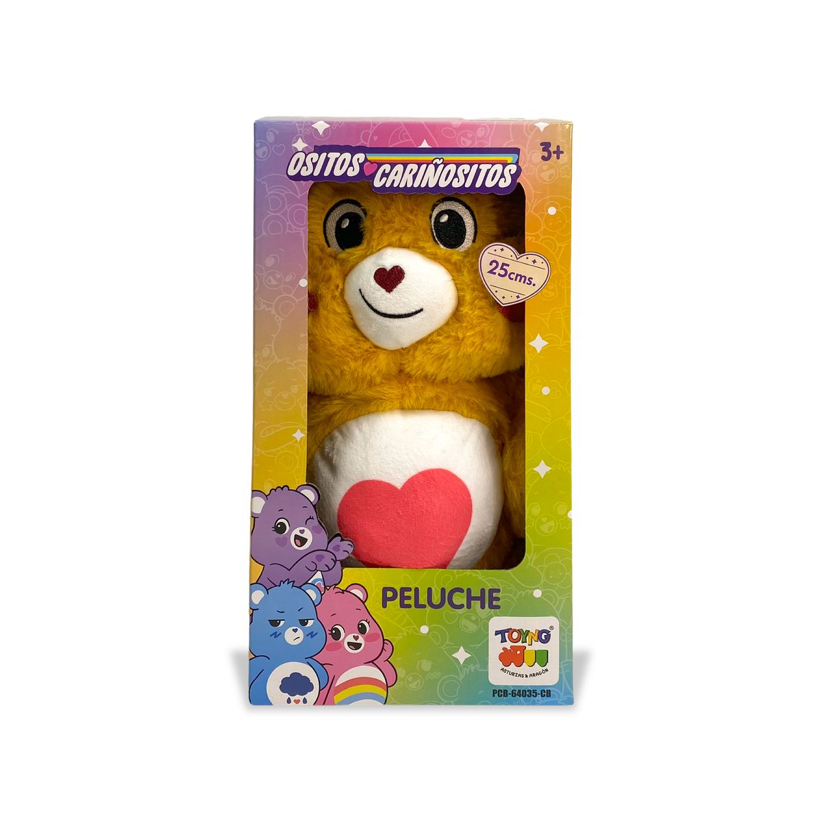 CARINOSITOS - Peluche Tiernosito Naranja 25Cm en Caja - Ositos Cariñositos