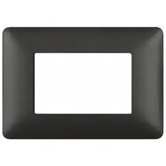 BTICINO - Placa 3 Puestos Grafito Matix