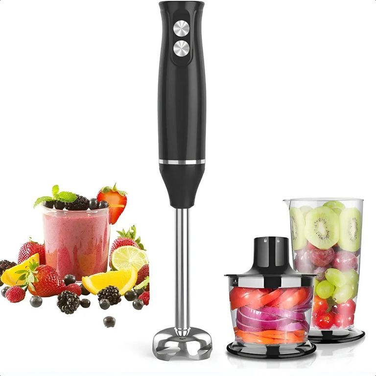 Batidora de Mano 4 en 1 500W Acero Inoxidable Ajustable