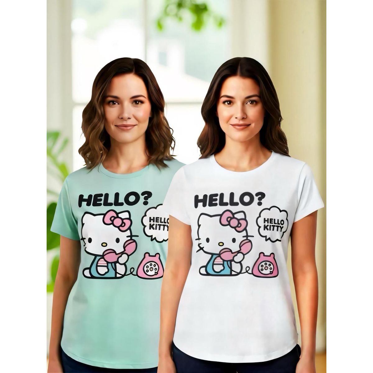 HELLO KITTY - Pack 2 Poleras Pijama Mujer Hello Kitty