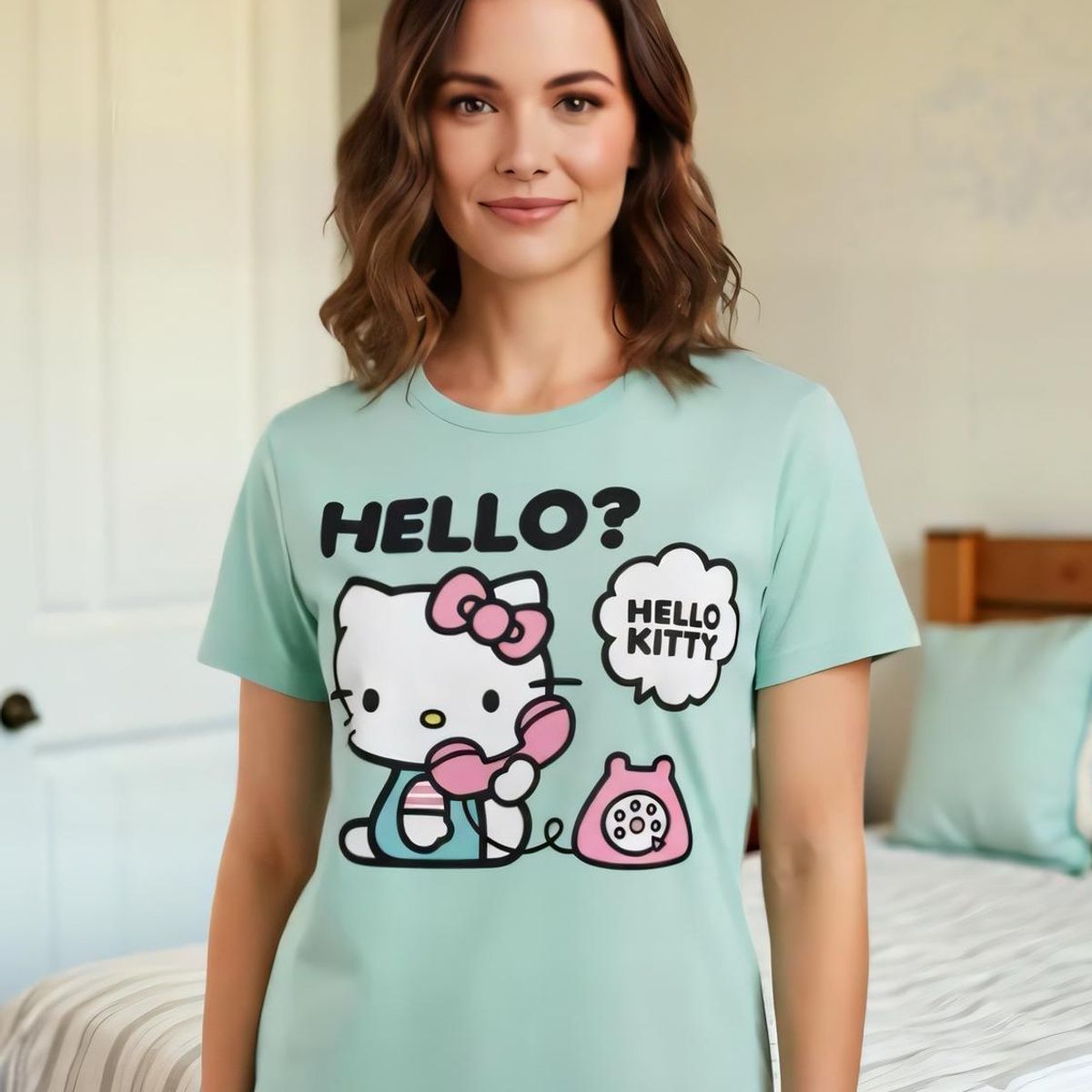 HELLO KITTY - Polera Pijama Mujer Hello Kitty