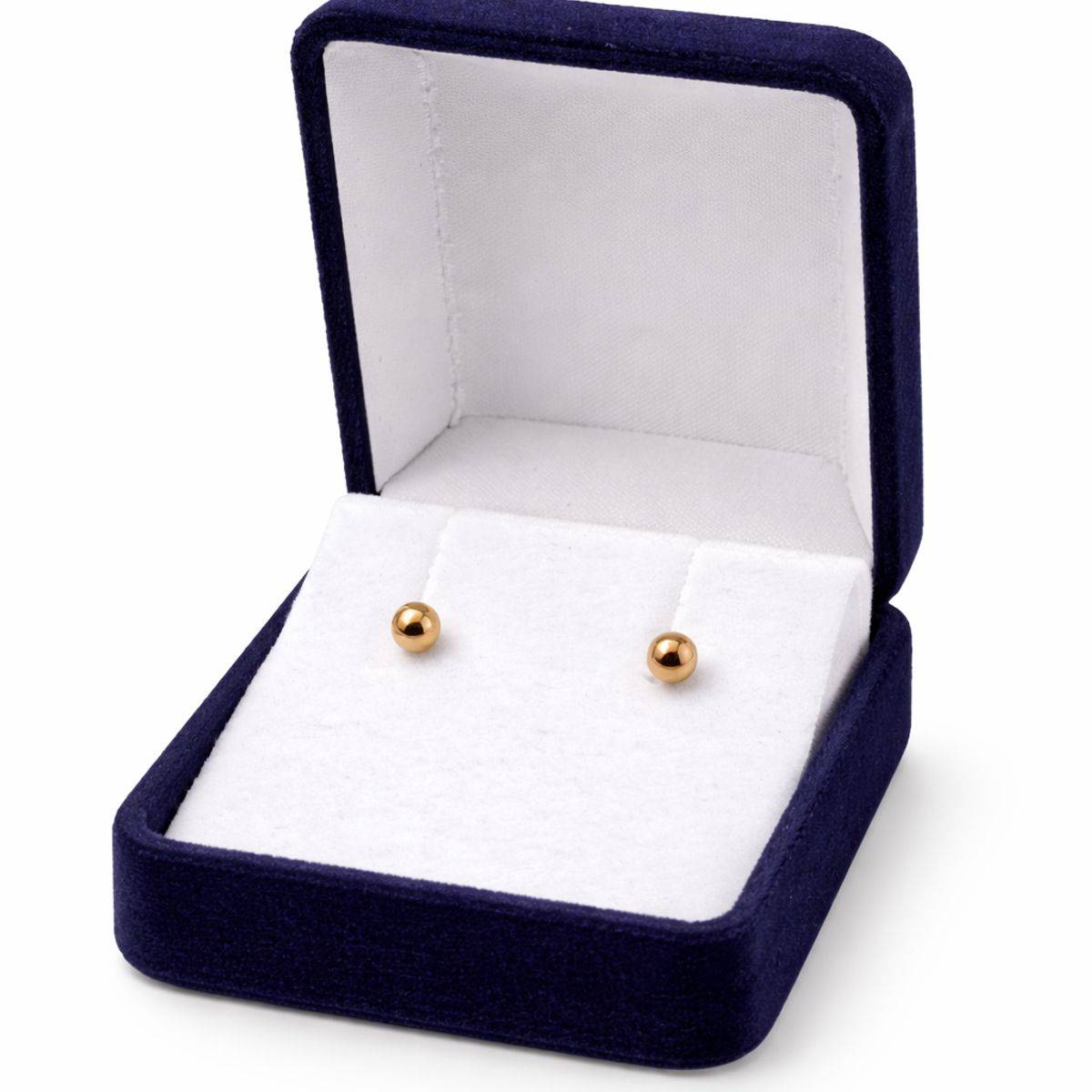 JIREH JOYAS - Aros Bolita Abridores 3mm N1 Oro 14K A Presión Bebé Niña Hipoalergénicos