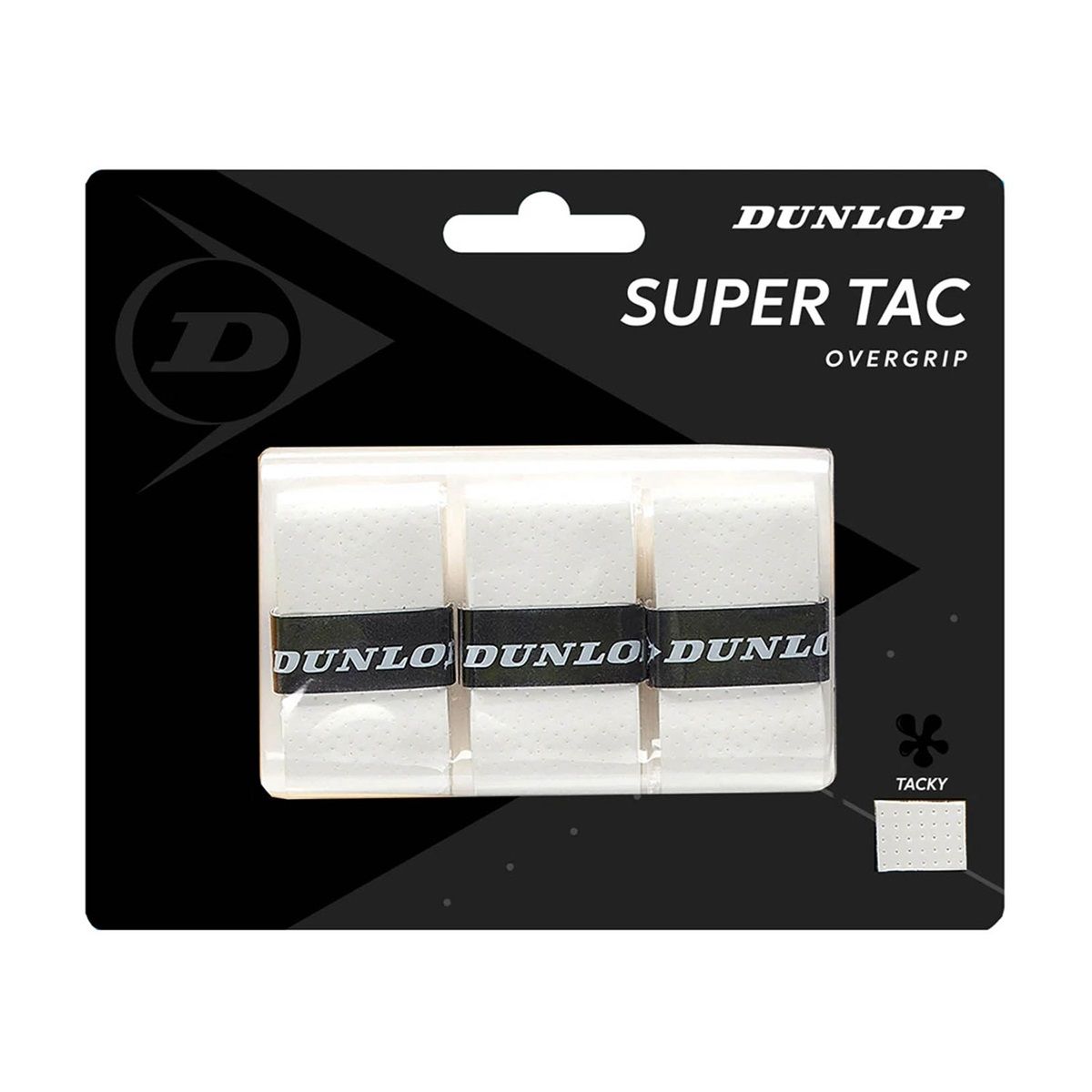 DUNLOP - Overgrip Dunlop Super Tac Blanco X3 Tenis Padel