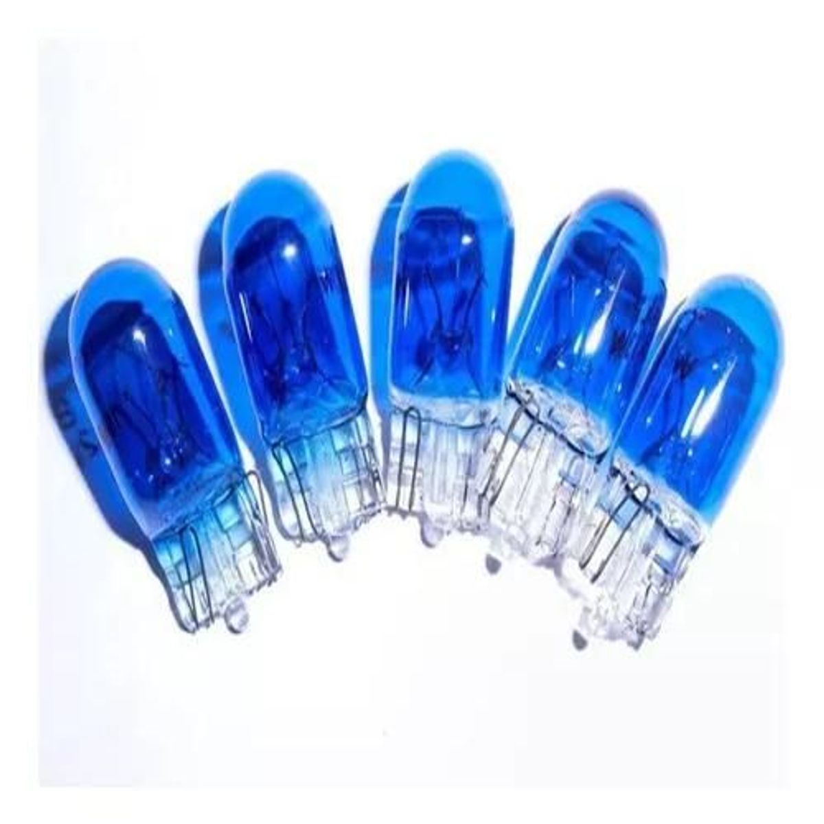 GENERICO - Ampolleta T10 Cola Pez Halogena Azul 12v 5w 50unidades