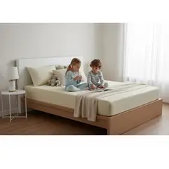 GENERICO - TOPER CUBRECOLCHON KING BEIGE protector impermeable 2 funda de almohada