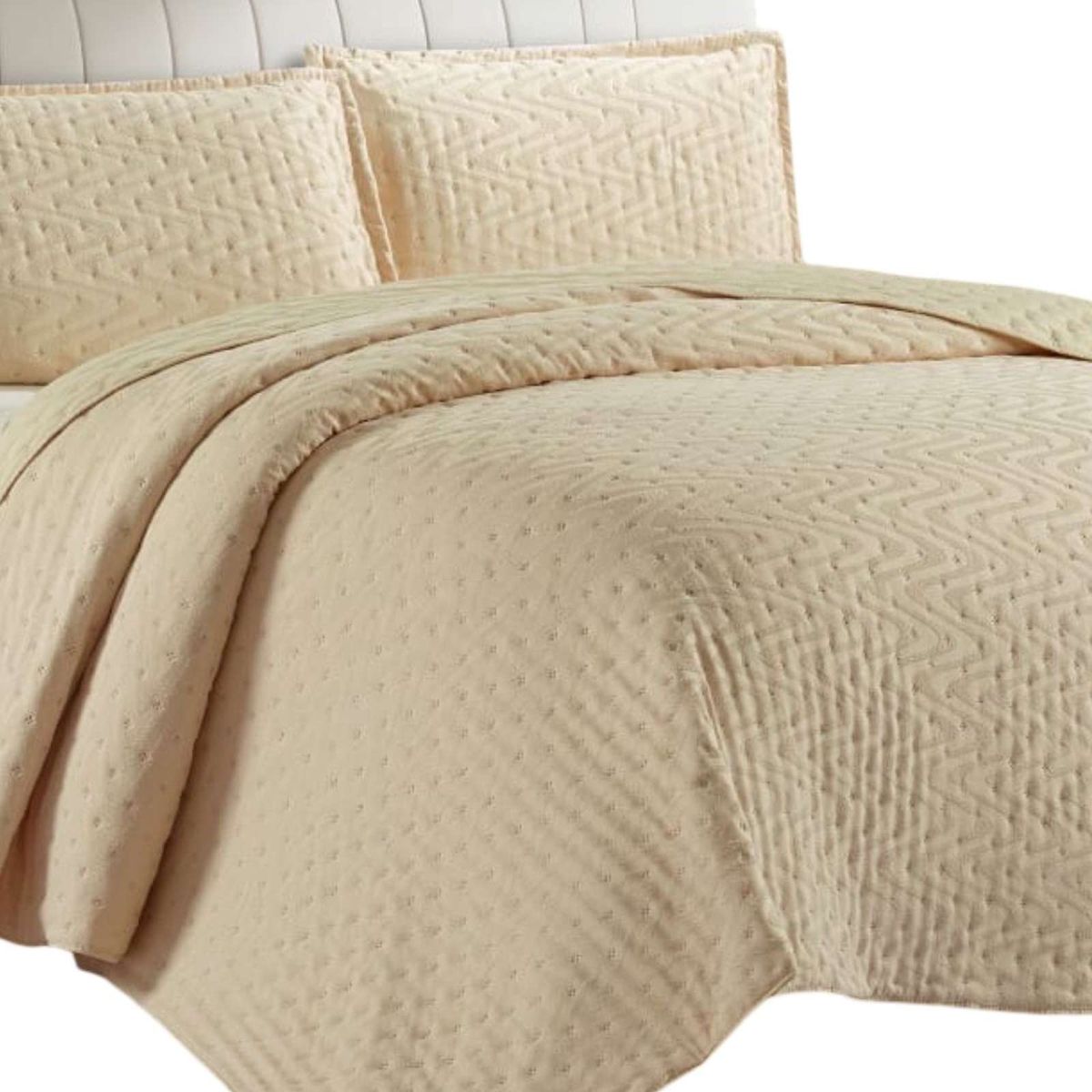 GENERICO - Cubrecama King con relieves de Tufting