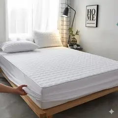 GENERICO - TOPER CUBRECOLCHON BLANCO SUPER KING protector impermeable 2 funda de almohada