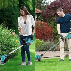 GENERICO - Kit de Jardinería Completo 3 en 1: Cortadora de Pasto Inalámbrica, Mini Motosierra y Tijeras de Podar