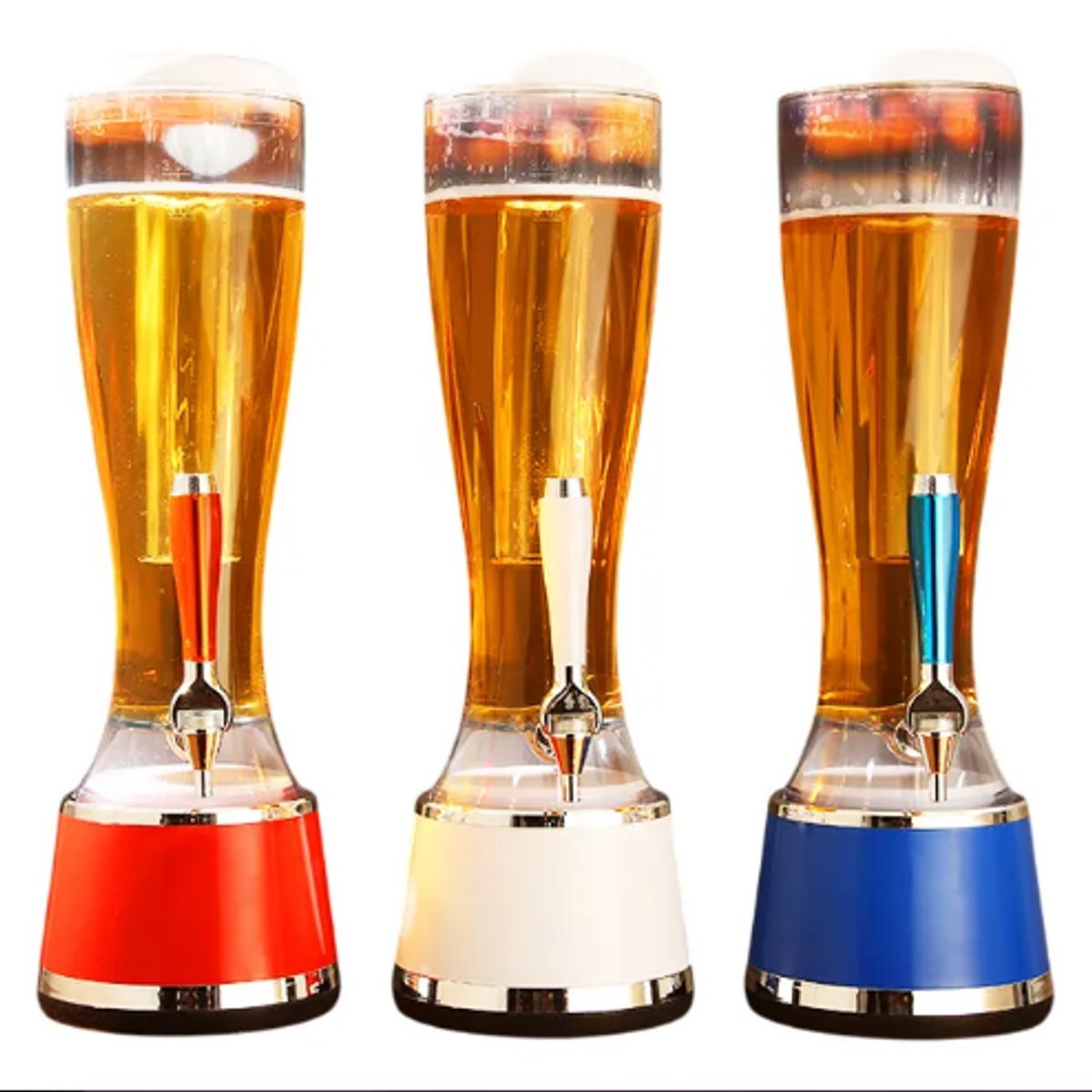 GENERICO - Dispensador De Cerveza 3 Litros Tipo Torre Con Luces